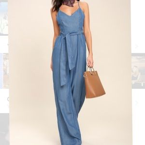 Lulu’s Cruise Blue Jumpsuit